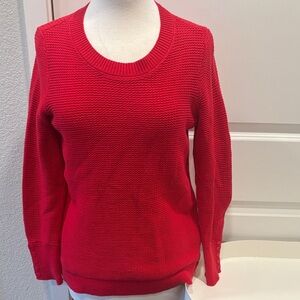 EUC LOFT Vibrant Red Crew Neck Sweater